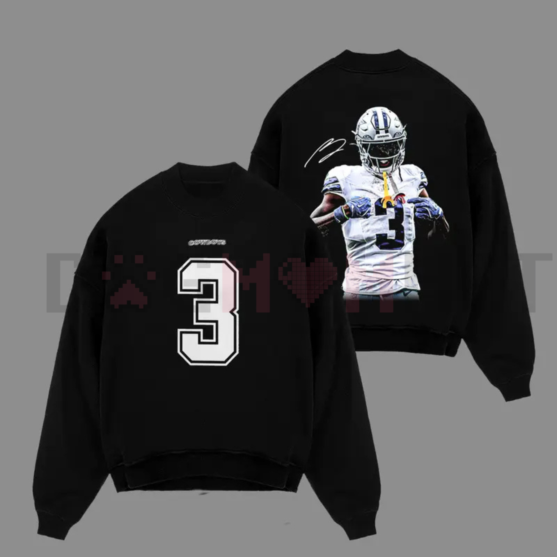 George Pickens "3 Celly" Cotton Sweatshirt